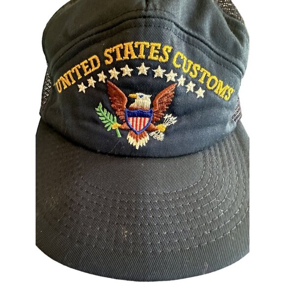 Vintage United States Customs Trucker Hat Made In USA Large/X-Large Navy Mesh Sn - Picture 6 of 6